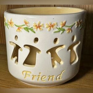 Waxcessories Original - FRIEND - Cutout Ceramic Votive Candle Tea Light Holder